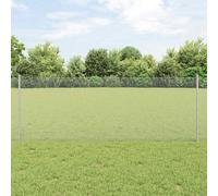 Poteaux De Clôture Vidaxl 11 Pcs U-Channel Vert 80 Cm Acier, Clôture Hexagonale Vidaxl Verte 0,8x25 M Acier