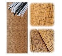 Clôture extérieure en bambou naturel pour balcon, jardin, cour et cour 1,5 m x 5 m et 2 m x 5 m
