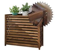 Clôture extérieure pour climatiseur, écran de confidentialité, présentoir de climatiseur, boîtier de poubelle, support à fleurs décoratif, volets de coque de climatiseur autoportants (26,8 x