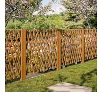 Clôture Extérieure Rétractable, Clôture De Jardin Extensible En Bois, Paravent Décoratif D'intimité, Barrière Télescopique En Bois Pour Animaux, Pour Jardin Familial, Pelouse(Jaune,H:180xL:280cm)