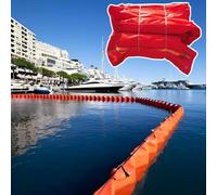 Clôture flottante pour déchets fluviaux, barrière souple de rétention d'huile de 10 m, barrière en tube PVC, clôture anti-inondation pour extérieur, barrière flottante solide pour déchets,1000x75cm