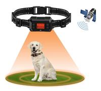 Clôture GPS sans Fil pour Chiens, pour Grands Espaces Ouverts et Utilisation en Extérieur, Étanche Précise Électrique Système Clôture Collier avec la Nouvelle Puce Signal GPS, Rayon 30-916m