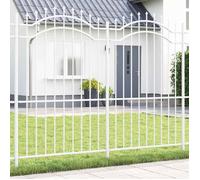 Cloture - grillage - panneau Vidaxl Clôture de jardin Blanc 215 cm Acier peint par poudre