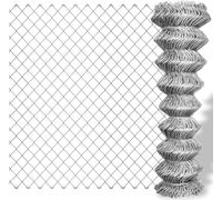 Clôture grillagée Acier galvanisé 15x1,25 m Argenté