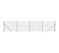 Clôture grillagée avec bride de sol Anthracite 1,4 x 10 m | Acier galvanisé, revêtement PVC, emboîtable, pour terrain ou enclos pour animaux