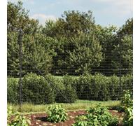 Clôture grillagée avec bride de sol Anthracite 1,4x25 m
