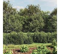 Clôture grillagée en acier avec bride de sol anthracite 1,6 x 10 m, clôture métallique galvanisée et revêtue de PVC pour terrain et enclos pour animaux, durable et résistant à la corrosion