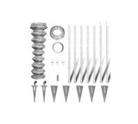 Clôture grillagée galvanisée avec ancrages pour poteau 15 x 1,25 m