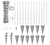 Clôture grillagée galvanisée avec ancrages pour poteau 25 x 1,5 m