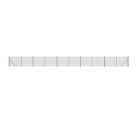 Clôture grillagée galvanisée avec bride de sol, vert, 1,4 x 25 m, revêtement en PVC, emboîtable, pour jardin et enclos pour animaux, acier, robuste et résistant à la corrosion