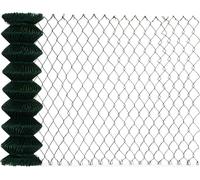 Clôture grillagée revêtement PVC Vert Hauteur : 1,5 mètre Longueur : 15 mètres