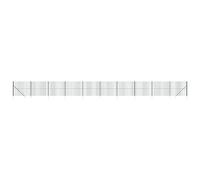 Clôture grillagée verte en acier avec manchons de sol, 1,6 x 25 m, galvanisée et revêtue de PVC, emboîtable pour une clôture flexible et stable pour un terrain ou un enclos pour animaux