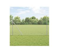 Clôture Hexagonale Vidaxl 1,2x10 M Acier Galvanisé, Poteaux De Clôture Vidaxl 7 Pcs Ø32 Mm 170 Cm Acier Galvanisé
