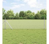 Clôture hexagonale argentée 0,6 x 10 m - En acier galvanisé résistant aux intempéries - Clôture de jardin décorative - Brise-vue pour terrasse - Champ de clôture durable