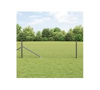 Clôture Hexagonale Vidaxl Grise 0.4x50 M Acier, Piquets De Clôture Vidaxl Avec Pointe 13 Pcs Ø32 Mm 60 Cm Acier Galvanisé