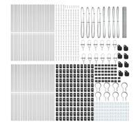 Clôture Hexagonale Vidaxl 1,2x100 M Acier Galvanisé, Poteaux De Clôture Vidaxl 13 Pcs Ø32 Mm 170 Cm Acier Galvanisé