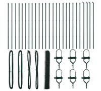 Clôture Hexagonale Vidaxl Verte 1.2x50 M Acier, Poteaux De Clôture Vidaxl 13 Pcs Verts Ø32 Mm 170 Cm Acier Galvanisé