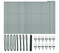 Clôture Hexagonale Vidaxl Verte 1,4x100 M Acier, Poteaux De Clôture Vidaxl 13 Pcs Verts Ø32 Mm 190 Cm Acier Galvanisé