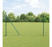 Clôture Hexagonale Vidaxl Verte 1.5x50 M Acier, Poteaux De Clôture Vidaxl Avec Pointe 13 Pcs Ø32 Mm 170 Cm Acier Galvanisé