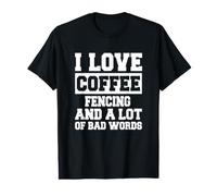 Clôture Humoristique pour café et Escrime T-Shirt Graphique avec Valeur