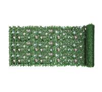 Clôture Ivy Brise Vue Avec Fleur Artificielle Haie Artificielle Décorative Anti-UV 1x3 M Brise Vue Respirant Déco Fausses Feuilles Pour Piscine Jardin Terrasse Clôture Pour Animaux Et Événements