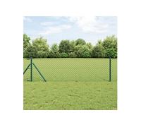 Clôture mailles de chaine verte 0.6x10 m en acier 42004771