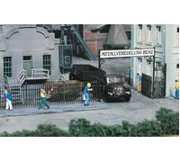 Clôture métallique avec portail, 1046mm - Faller 180412 - HO 1/87