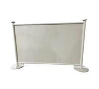 Clôture Métallique/Barrière De Séparation, Porte-Affiche Double Face Robuste sur Pied, Séparateurs Extérieurs Rectangulaires Restaurants, Cafés Et Salons(Beige,120x100cm)