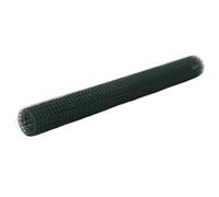 Clôture métallique en acier avec revêtement en PVC vert - 25 x 1,5 m - Largeur des mailles : 19 x 19 mm - Grille robuste pour jardin, volaille, volière - Résistant aux intempéries