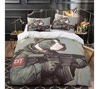 Clôture métallique Parure de Lit Imprimé en 3D Douce Résistante Respirante style_industriel Housse de Couette Microfibre résistante Fermeture Éclair Hypoallergique for Adulte Double（200x200cm）