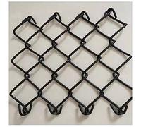 Clôture métallique soudée avec revêtement en PVC - Maille 60 x 60 mm de diamètre 4 mm de diamètre - Clôture noire à maillons de chaîne pour stades, jardins et propriétés - Résistante aux intempéries