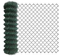 Clôture métallique soudée revêtue de PVC - 1,5 x 15 m - Grillage vert 60 x 60 mm de diamètre de fil de 4 mm pour stades, jardins et clôtures extérieures