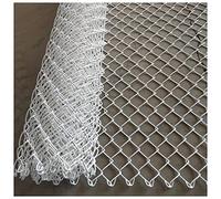 Clôture métallique soudée revêtue de PVC - Clôture à maillons de chaîne pour stades 60 x 60 mm de diamètre 4 mm Revêtement blanc 1,2 x 20 m Taille idéale pour la sécurité et la sécurité