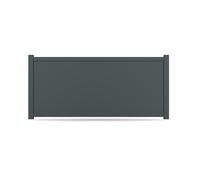 Clôture, modèle Cholet, aluminium, anthracite, systèmes de fixation flexibles, personnalisable