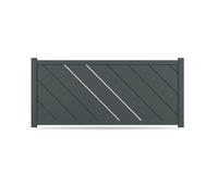 Clôture, modèle Roubaix, aluminium, anthracite, systèmes de fixation flexibles, personnalisable