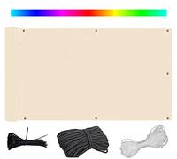 Clôture opaque pour balcon - 135 x 800 cm - Protection contre le vent et les UV - Pour jardin, terrasse - Cordon de serrage et serre-câble - Pour une intimité totale - Blanc