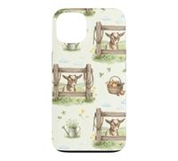 Clôture Pastorale bébé chèvre Aquarelle Jardin Campagne Coque pour iPhone 13