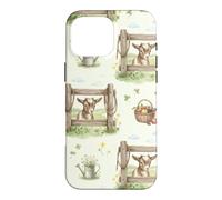 Clôture Pastorale bébé chèvre Aquarelle Jardin Campagne Coque pour iPhone 16 Pro Max