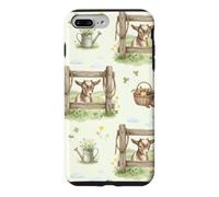 Clôture Pastorale bébé chèvre Aquarelle Jardin Campagne Coque pour iPhone 7 Plus/8 Plus