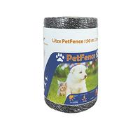 Clôture PetFence - Pour chien et chat - Toron composé de fils métalliques synthétiques - 150 m - Noire