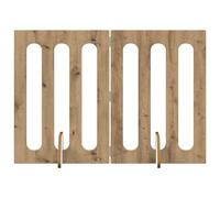 Clôture Pliable pour Animaux en Bois d’ingénierie chêne Artisanal 2 pcs 50 x 90 cm, Panneaux pliants à 180°, Montage sans perçage, Usage intérieur, Protection Flexible pour Salon et Jardin