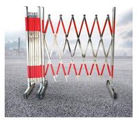 Clôture Pliante Mobile - Portail de sécurité télescopique en Acier Inoxydable, barrière Extensible pour la Construction Industrielle et routière, Solution de sécurité Flexible, Durable et po