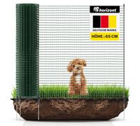 horizont clôture jardin FIX 15 m x 65 cm à mailles serrées avec 9 piquets - clôture chien, filet poule, barrière jardin, filet clôture chien, cloture jardin exterieur, clôture potager