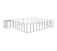 Clôture pour chien - Pour appartement, chenil pour chien - Noir - 25,41 m² - En acier - Pour chiens et autres animaux domestiques