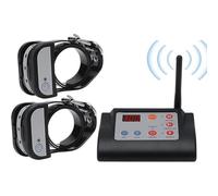 Clôture pour Chien sans Fil 2 en 1 avec Collier de Dressage Système de clôture électrique pour Animaux de Compagnie Rechargeable Convient pour l'intérieur et l'extérieur(Convient pour 2 Chiens)