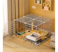 Clôture pour grands chats Cage pour chats Cage pour petits animaux d'intérieur Clôture pour animaux de compagnie Clôtures pour chats portables en métal détachables, pour lapin de cochons d'Indi