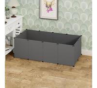 Clôture pour grands chats Cage pour lapins, box pour animaux domestiques, cage pour chats, cage pour petits animaux de compagnie, pour petits animaux domestiques, chats chiots lapins frisés, gris, 12