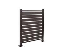 Clôture pour poubelles en aluminium HWC-K57 élément de base 130x110x6cm anthracite