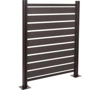 Poubelle d'extérieur et bac à déchets Mendler Clôture pour poubelles en aluminium HWC-K57 élément de base 130x110x6cm anthracite