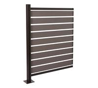 Clôture pour poubelles en Aluminium HWC-K57 élément d'extension 130x100x6cm Gris